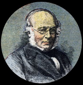 Postal History: Portrait of Sir Rowland Hill, at the origin of the postal reform of 1839. Detail of Le petit journal from 15/04/1920. Private Collection by Anonymous Anonymous