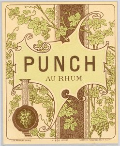 Rum Punch Alcohol Advertisement (Late 19th Century) by Anonymous Anonymous