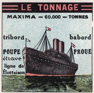 Ships and Ships: Tonnage. Anonymous Illustration of 1925. Private Collection by Anonymous Anonymous