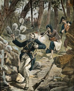 Shoot-out Between Sardinian Bandits and Italian Army in the Woods