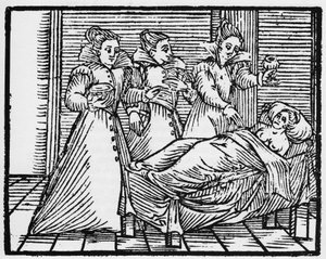 Somnic malefice - Compendium Maleficarum, deals with witches, their malefices and their sortileges by Francesco Maria Guazzo or Guaccio or Guaccius (15?? -16??) 1608 Private Collection.