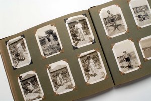 Still life of a photo album around 1925