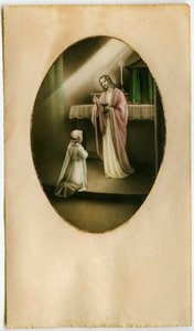 The Eucharist: A Child in Front of Jesus (engraving) by Anonymous Anonymous