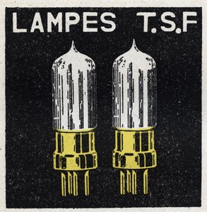 The T.S.F.: lamps T.S.F. Anonymous illustration of 1925. Private collection. by Anonymous Anonymous