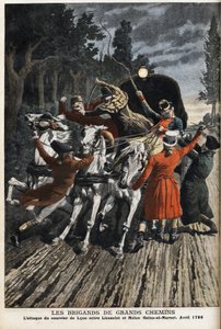 The Brigands of the Highways: The Attack of the Lyon Mail Between Lieusaint and Melun in April 1796. Engraving in Le Petite Journal by Anonymous Anonymous