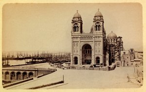 The city of Marseille and its surroundings around 1885-1890: the cathedral under construction