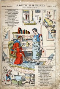 The Saver and the Financier. Illustration for Les Fables by Jean de La Fontaine by Anonymous Anonymous