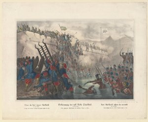 Turkish Troops Storming Fort Shefketil on November 15 by Anonymous Anonymous