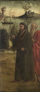 Two Men in a Landscape, c.1500 by Anonymous Anonymous