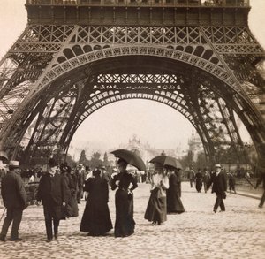 Universal Exposition of 1900 in Paris: View Under the Eiffel Tower by Anonymous Anonymous