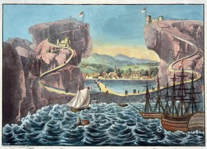 View of the Island of St. Helena from the Side of the Landing Place Near the Fort James by Anonymous Anonymous