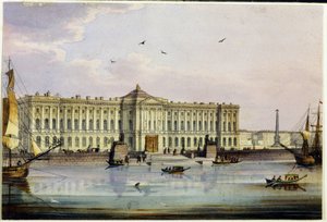 The Imperial Academy of Arts in Saint Petersburg. (From the Album of Marie Taglioni).