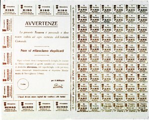 WWI: Ration Tickets for Bread, Butter, Sugar and Rice by Anonymous Anonymous