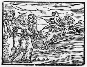 Witch Riding a Goat (