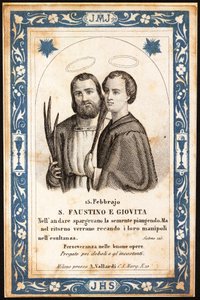 The Martyrs Saint Faustin and Saint Jovite by Anonymous Anonymous