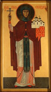 Saint Eupraxia, Princess of Pskov by Anonymous Russian icon painter