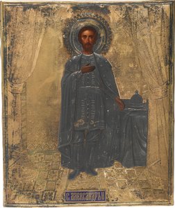 Saint Grand Prince Alexander Nevsky, 19th Century by Anonymous Russian icon painter
