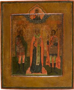 Saints Menas, Nikita of Novgorod and John the Warrior