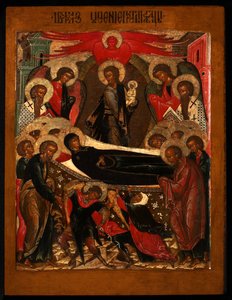 The Dormition of the Virgin by Anonymous Russian icon painter