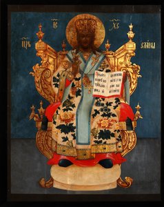 The Saviour Enthroned by Anonymous Russian icon painter