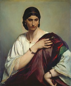 Half-Length Portrait of a Roman Woman by Anselm Feuerbach
