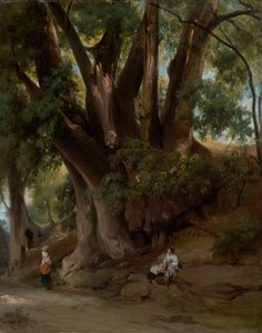 Italian Tree Landscape (Road near Albano) by Anselm Feuerbach