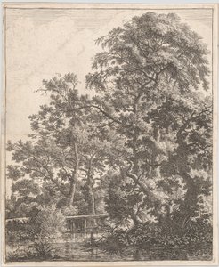 A Small Bridge over a Stream, 17th century by Anthonie Waterloo