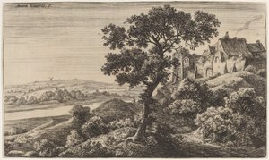 A Village on a Hill by Anthonie Waterloo