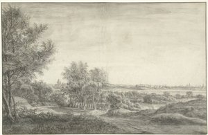 View from the Dunes of Haarlem with the Ruins of the Huis te Kleef by Anthonie Waterloo