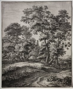 Six Large Upright Landscapes: A Mother and Three Children at Rest by Anthonie Waterloo