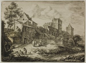 The Yard in front of the Inn, from Twelve Landscapes