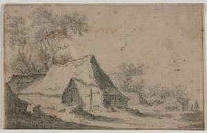 The Little Hamlet, Second or Third Quarter 17th Century by Anthonie Waterloo