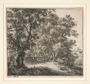 Two Men at a Gate by Anthonie Waterloo