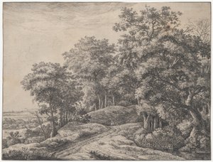 Two Men in a Hollow, 17th century by Anthonie Waterloo