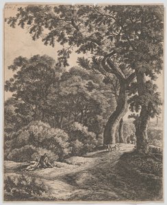 Two Travellers Resting in the Woods