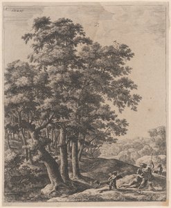 Venus and Adonis, 17th century by Anthonie Waterloo