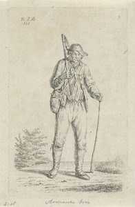Farmer from the Ardennes with Hoe by Anthonie Willem Hendrik Nolthenius de Man