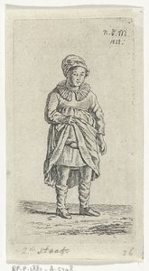 Girl Lifting Her Skirt by Anthonie Willem Hendrik Nolthenius de Man