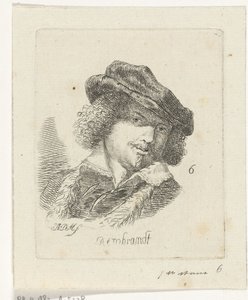 Portrait of Rembrandt by Anthonie Willem Hendrik Nolthenius de Man