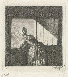 Woman Leaning on a Half-Door