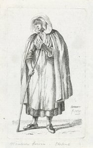 Woman with a Cape and a Stick