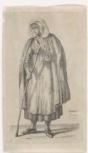 Woman with a Cloak and a Stick