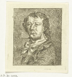 Portrait Bust of a Young Man with White Tie