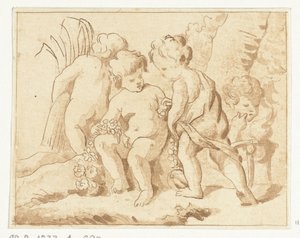 Four Seasons Represented by Four Children