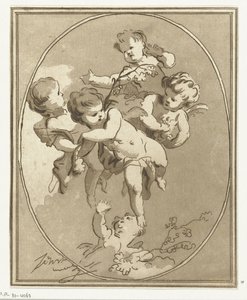 Five Putti with Flower Branches