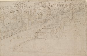 Panorama of London as Seen from Southwark: Borough High Street with St Mary Overy, 1554 by Anthonis van den Wyngaerde