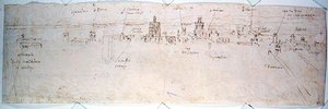 Study of Valencia by Anthonis van den Wyngaerde