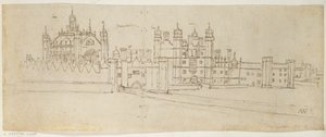 The Chapel and Gatehouse of Hampton Court by Anthonis van den Wyngaerde