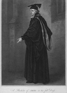 A Bachelor of Arts in his full Dress, 1796