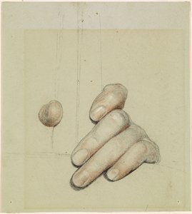 St George for Merrie England - Study of Left Hand Grasping a Bar by Anthony Frederick Augustus Sandys